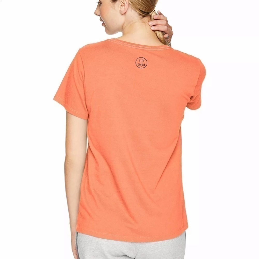 Life Is Good Orange “Beer Happy” Top T-shirt Large Bonus Jewelry included ‼️‼️) - Picture 8 of 8